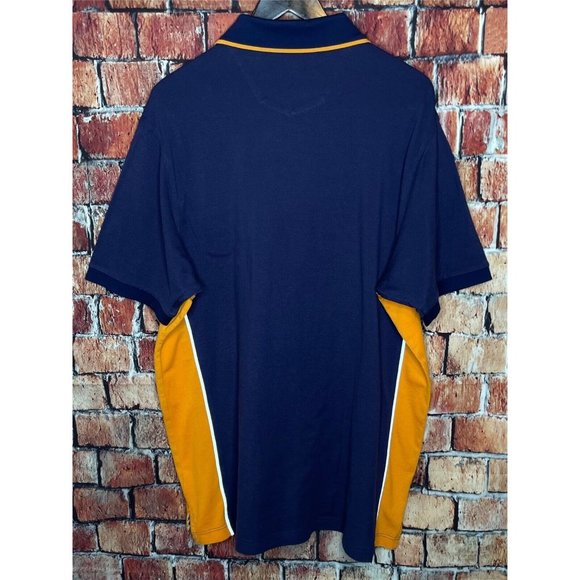 Robert Graham Blue Gold Men’s Short Sleeve Polo Shirt Big & Tall Size 2XB - Picture 3 of 5